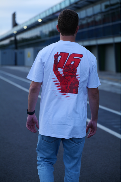 F1  Charles Leclerc 16 White Tee